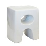 Eden White Ceramic Stool