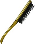 Wet And Dry Detangling Paddle Hairbrush Metallic Gold - Rectangular Shape Head Ergonomic Handle Widely Spaced 325 Soft Bristles