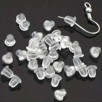 50PCS 100PCS Transparent Plastic Ear Clog Ear Stud Earring Pin Backs Ear Plug For Diy Safety Earrings Making Accessories Earring
