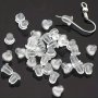 50pcs/100pcs Transparent Plastic Ear Clog Ear Stud Earring Pin Backs Ear Plug For DIY Safety Earrings Making Accessories Earring Pin Backs Replacement