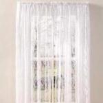 Ready To Hang Jacquard Lace Curtain - Cream