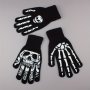 1 Pair Full-finger Outdoor Unisex Cycling Gloves Fashionable Skeletal Design Stretch Knit Gloves For Comfort Fit Halloween Costume Accessory