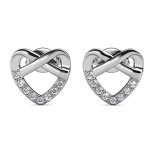 DESTINY Infinite Love Earrings With Swarovski Crystals - White Gold