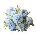 X Psblty 1BOUQUET 2STEMS Premium Artificial Peony Bouquets 7-HEAD European Style Colorful Fake Flowers Home&garden Decor Wedding