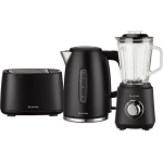 Elektra Kettle Toaster And Blender Breakfast Set Black