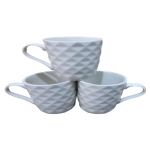 3 Piece 180ML Handcrafted Porcelain Tea Cups Set