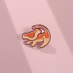 1PC Cute Cartoon Lion Metal Brooch Compact Minimalist Personality Backpack Hat Clothing Jean Decorative Badge Enamel Pin Jewelry