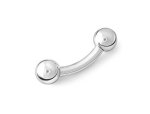 Scrap Metal 23 316L Surgical Steel Bent Curved Barbell 4G 4 Gauge 7 8