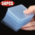 50PCS Strong Adhesive Double Sided Tape Heavy Duty Traceless Transparent Tape Removable Strips Sticky Nano Tape For Paste Items