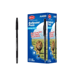 50 Pcs Smooth Retractable Ballpoint Pen 0.7MM Black Ink