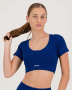 Prime Statement Scoop Crop Top - Navy - Small