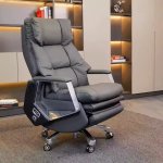 Executive Office Chair Reclining Dual-purpose Design - Dark Grey