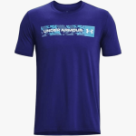Under Armour Mens Camo Chest Stripe Short Sleeve Tee 468 Blue - 10XL