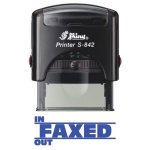 Shiny S-842 Stock Stamp 38X14MM In Out Faxed