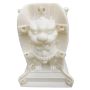 Garden White Lion-shaped Cement Plastic Mould Sculpture - 28CM