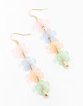 Goldair Gold Multicoloured Flower Strand Drop Earrings