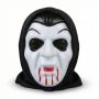 White Vampire Face Mask With Blood Drips For Halloween Costumes