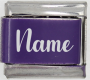 9MM Engraved Name/word Italian Charm Purple Discontinued