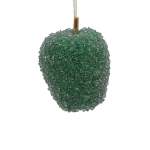 Apple Hanging Sugared Polyfoam 8X8X8CM Dark Green -long