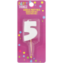 White NO.5 Party Candle