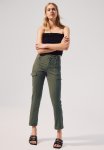 Slim Cargo Trousers - Dark Khaki Green