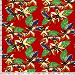 Visse Crepe Stretch Floret Red 19270-015