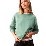 Calvin Klein Ladies Archive French Terry Relaxed Sweatshirt In Autumn Green - Autumn Green L