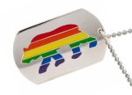Bear Rainbow Dog Tag