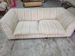 Beige Grey Striped Couch
