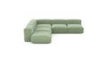 Five Module Corner Sofa - Cord Velours - Duck Egg - 283CM X 283CM