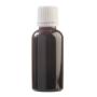 30ML Black Glass Bottle With Fast Flow Dropper Cap - White