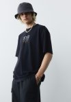 Loose Fit Vintage-look Printed T-Shirt - Black nine Inch Nails