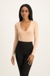 Gigi V-neck Bodysuit - Nude - XS