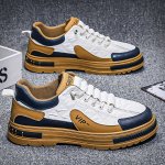 Men's Trendy Skateboard Shoes Non Slip With Adjustable Buckle Plaid Upper Comfy For Outdoor Walking Business Trip All Seasons