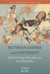 Between Empire And Continent - British Foreign Policy Before The First World War Hardcover