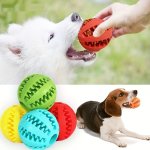 1PC Small Dog Ball Toy Interactive Stretchy Puppy Chew Toys Teeth Cleaning Rubber Food Ball Toys Pet Accessories Dog Toy Ball Wa
