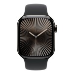 Apple Watch Series 10 Gps + Cellular 42MM Slate Titanium Case With Black Sport Band M l MWXH3QA A