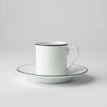 - Premium Porcelain Espresso Cup & Saucer With Black Band