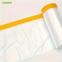 Pre-taped Masking Film Clear Plastic Sheeting Plastic Drop Cloths For Painting Automotive Appliance Plastic Sheeting Cover For Home Painting