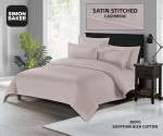 Simon Baker 300TC 100% Egyptian Cotton Fitted Sheet Standard Cashmere Various Sizes - Queen Xd - 152CM X 190CM X 40CM Cashmere