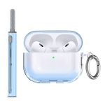 3PCS Compatible With AIRPODSPRO2 Case Cover With Keychain & Cleaning Pen