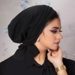 Stretchy Women's Beanie Hat With No Brim Solid Color Turban Trendy Head Accessories For Women Wear