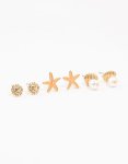 Goldair Gold Beachy Earrings 3-PACK