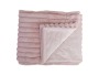 Linen House Decadence Fur Throw Rose Quartz