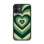 Custom Printed Tpu Cases - Apple Iphone 12 MINI & 39 Dark Green Heart& 39 By