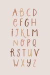 Curly Alphabet Canvas Print - 600MM X 600MM