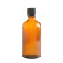 100ML Amber Glass Bottle With Slow Flow Dropper Cap - Black