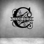 C - Alphabet Personalized Monograms - 450MM Rust Coat