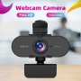 1PC Full HD Desktop Webcam Auto Focus Live Webcam USB Port Self Microphone Driver Free Webcam Game Communication Chat Conference Webcam With Privacy Cover