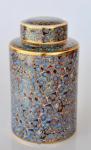 Gold & Blue Multi Coloured Jar 30X17CM